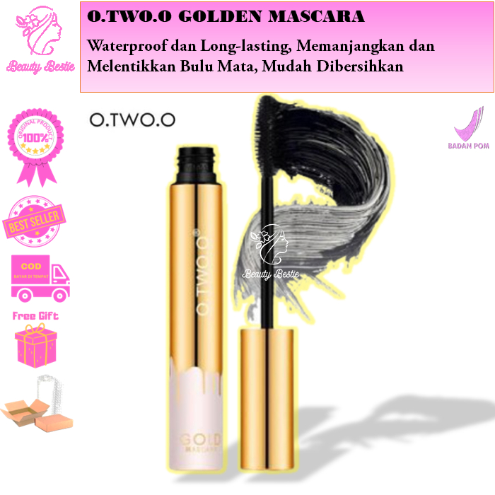 Maskara O TWO O Ori  Waterproof Long Lasting Curlyng Make Up Termurah Mascara O Two O Gold