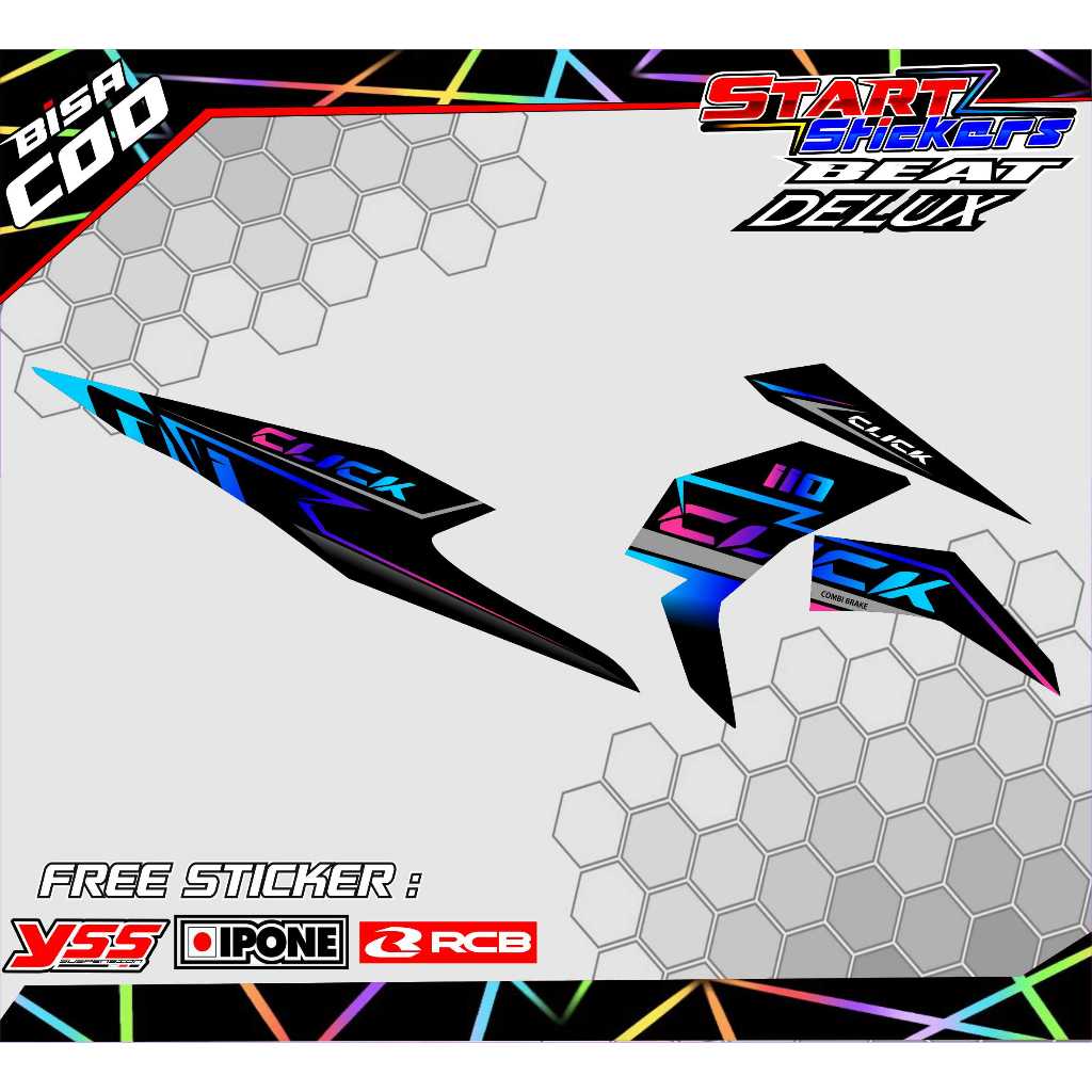 STRIPING VARIASI HONDA BEAT DELUXE / STICKER VARIASI MOTOR BEAT DELUXE