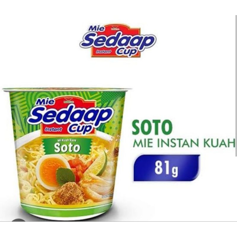 

mie sedap cup soto/isi 81g/halal
