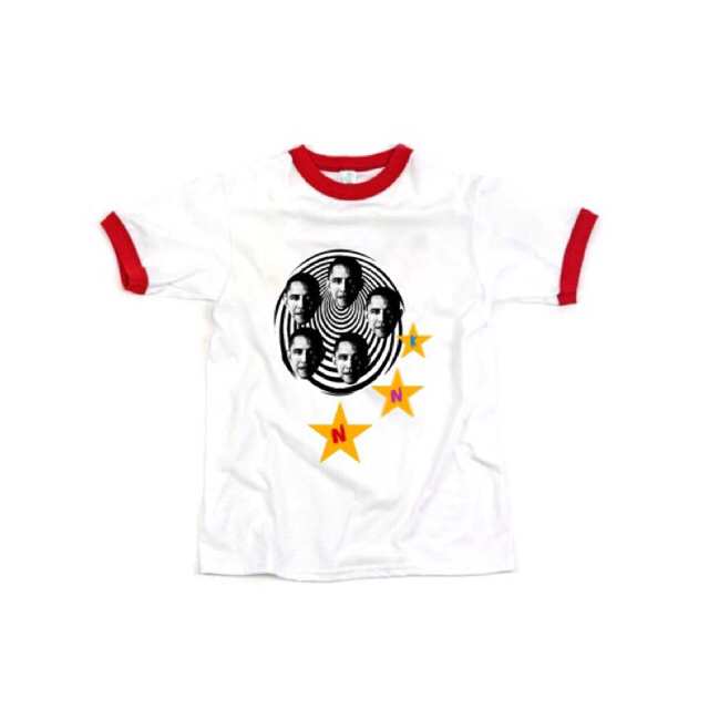 Kaos Ringer Tee Barack Obama / Kaos Pria Unisex