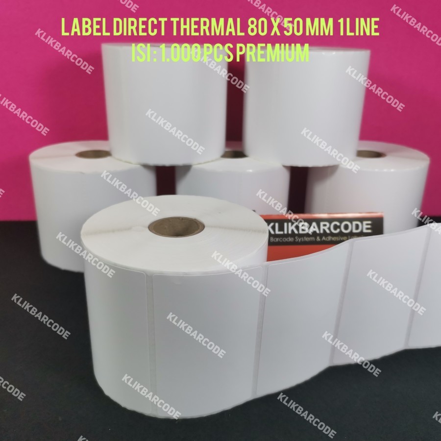 

Label Stiker For Printer Direct Thermal 80x50mm 80x50 Sticker Barcode 80 x 50 mm 80*50 mm - ISI : 1.000 PCS