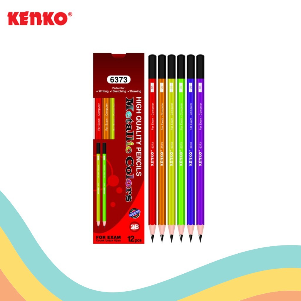 

Pensil 2B Kenko 6373 Metallic Colors / Pensil Kayu Warna Neon ( Per 12 )