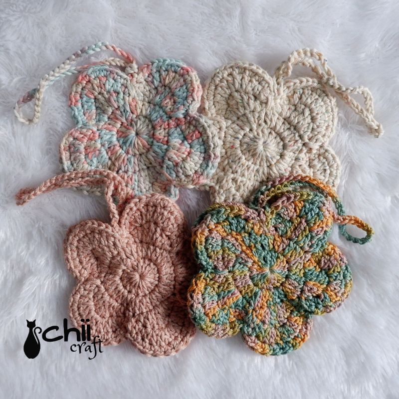 Pouch Rajut Bunga | Pouch Gantung | Pouch Tas
