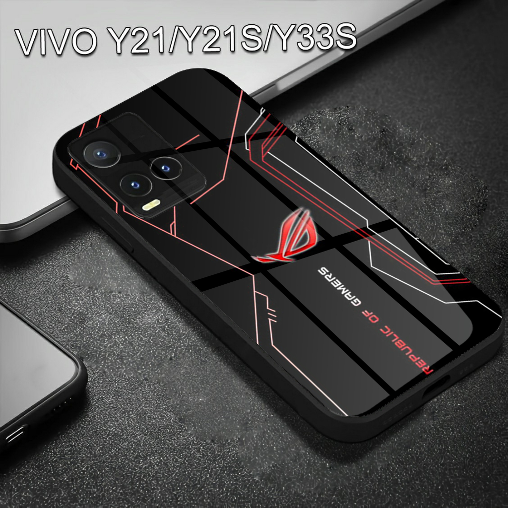 SoftCase Glass Kaca VIVO Y21,Y21S,Y33S SoftCase Glass Casing HP VIVO Y21,Y21S,Y33S (H01)