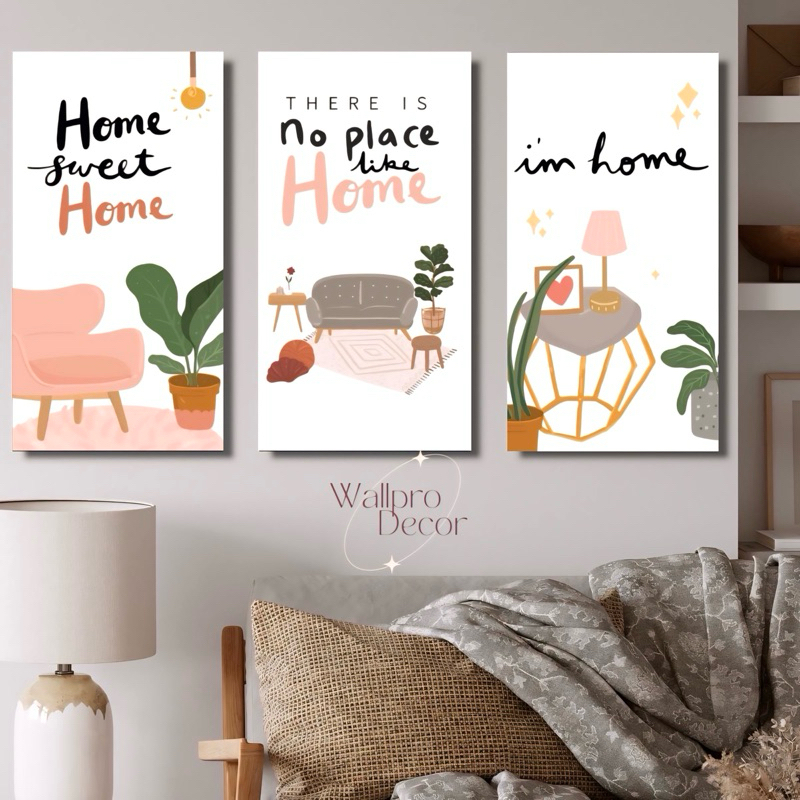 WallproDecor Hiasan Dinding Home Sweet Home Pajangan Dinding Rumah Home Sweet Home Termurah