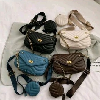 B Girl tas selempang wanita 2in1 SlingBag wanita fashion