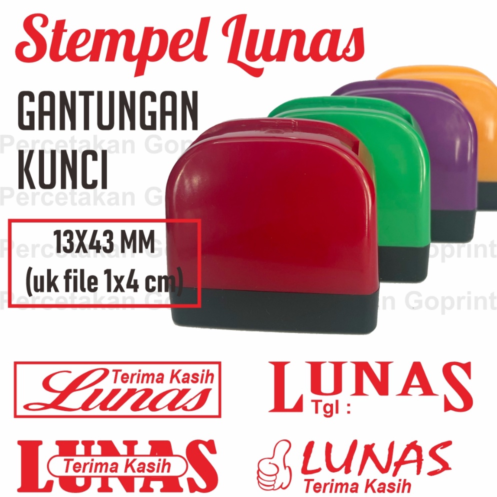 

KODE N53I Stempel LUNAS Stempel Gantungan Kunci Free desain