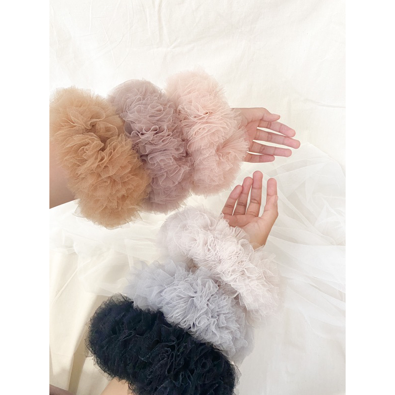 SANDYS | SCRUNCHIE TILE | SIZE M | SCRUNCHIE TILE VIRAL | SCRUNCHIE TILE HIJAB | SCRUNCHIE TILE ANTI