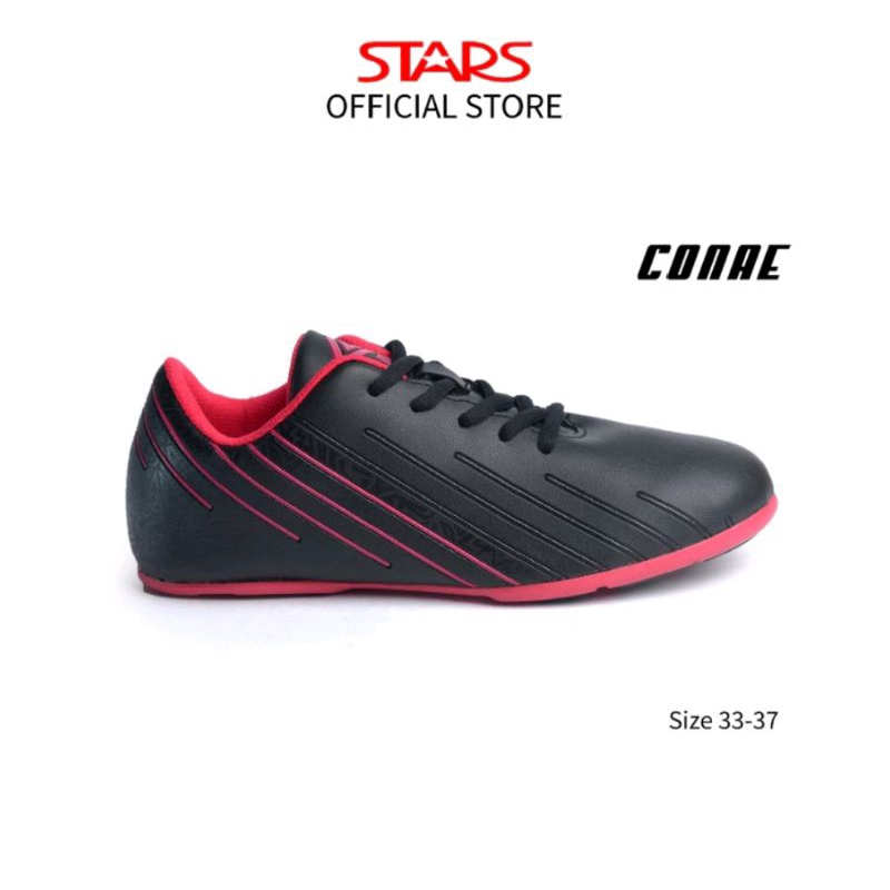 CONAE Sepatu Futsal Anak Laki-Laki Insight Hitam Merah