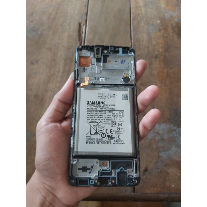 LCD Samsung A51 ori copotan + batre