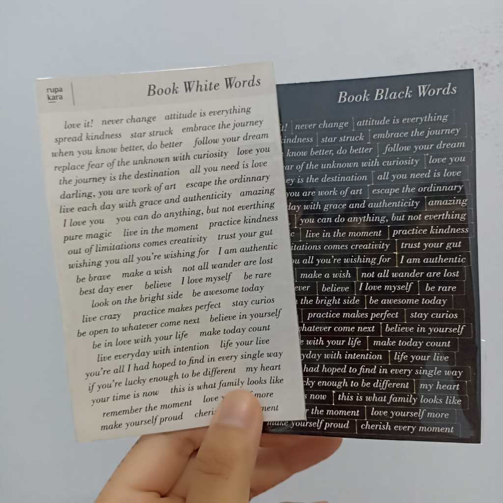 

RUPAKARA Words Sticker Sheet / Stiker Kiss Cut