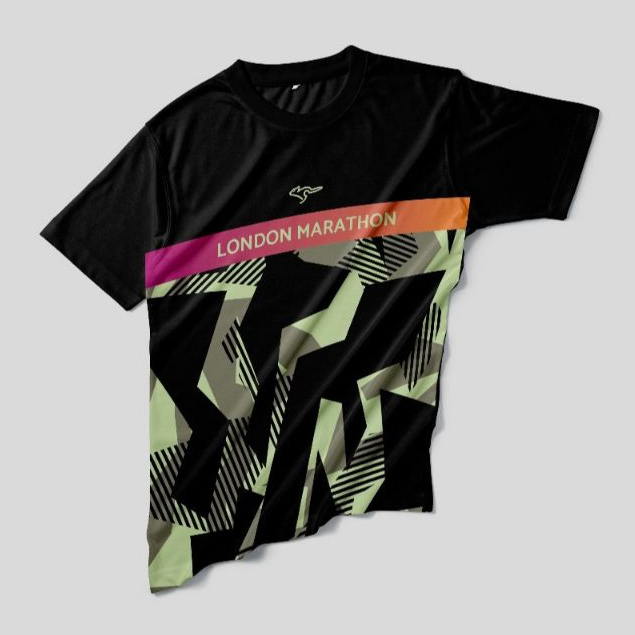 Threshold Running Jersey London Maraton - Black Green