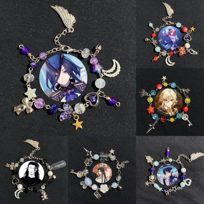 gelang karakter | genshin |  anime | gojo satoru | suguru geto | cale |tcgf | mdzs | dokja | haikyuu