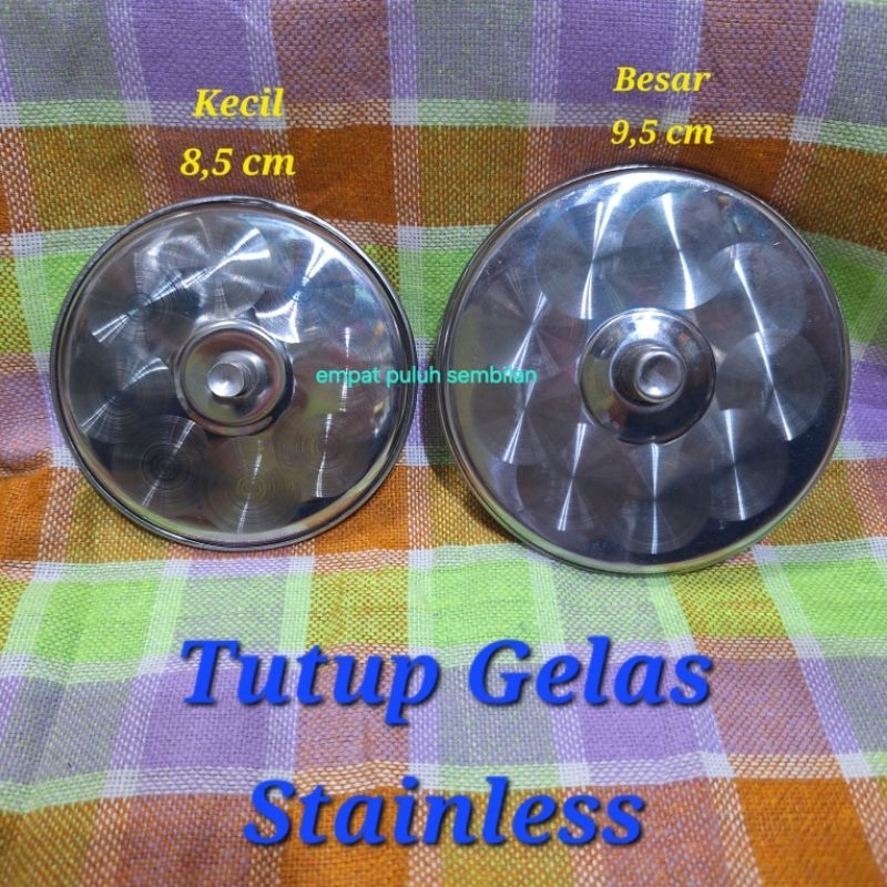 1 pc tutup gelas stainless plastik / tutup serbaguna plastik / tutup gelas 9cm