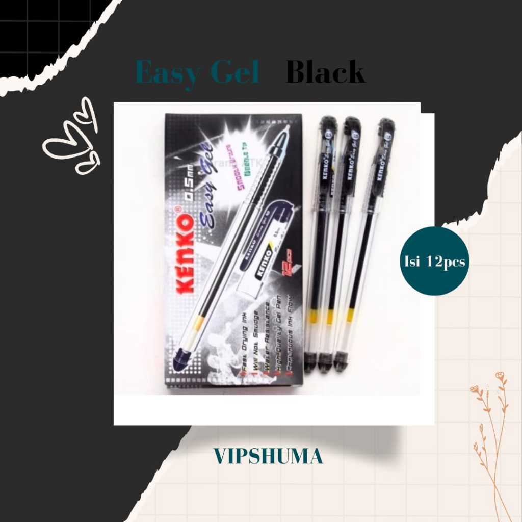 

KENKO PULPEN EASY GEL 0.5MM HITAM / BIRU HARGA PER LUSIN ISI 12PCS