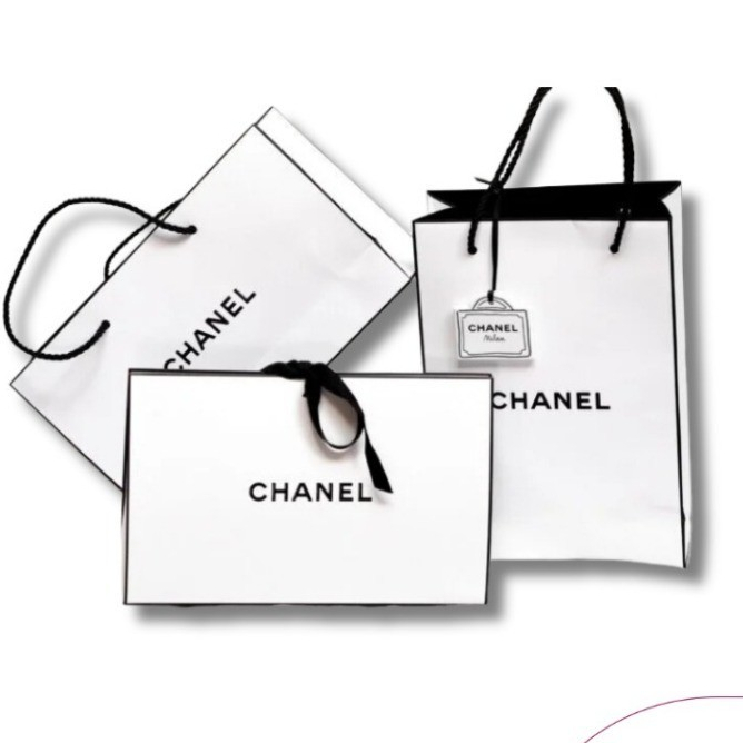 Paper Bag Branded Channel Shopping Bag Authentic | tas belanja channel