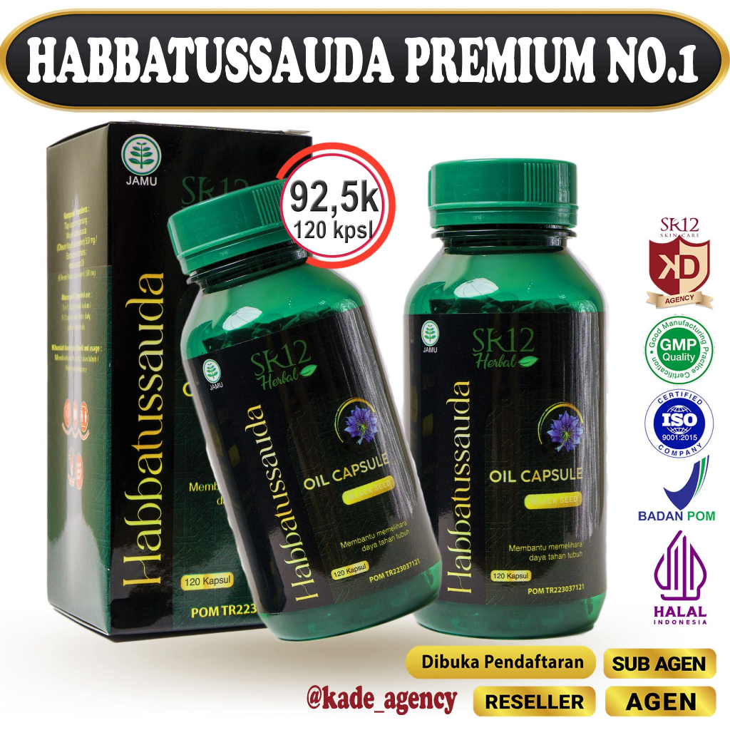 HABBATUSSAUDA HABASYI PREMIUM GRADE A / MINYAK JINTAN HITAM MURNI KULIATAS NO.1 / IMMUNE BOOSTER