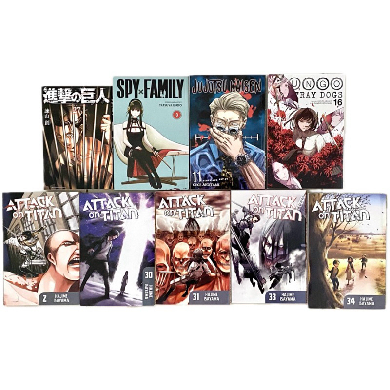 ☆ VARIOUS MANGA JUJUTSU KAISEN JJK BUNGO BUNGOU STRAY DOGS BSD ATTACK ON TITAN AOT SPY X FAMILY SPYX