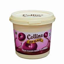 Collins Dip Glaze aneka varian rasa coklat,strobery,greentea,tiramisu,milk berat 1kg