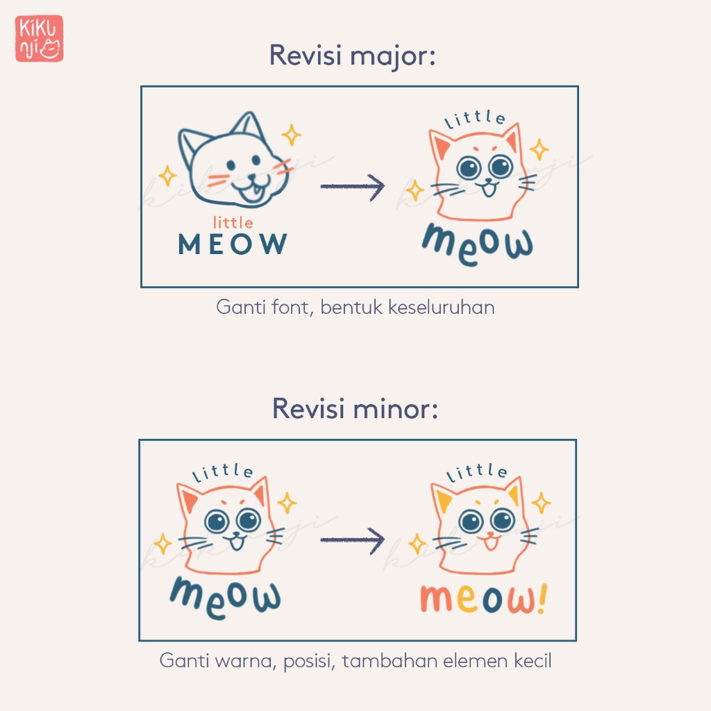 Revisi | Mockup | Source file | Mini brand guideline [untuk logo & commission gambar ilustrasi]