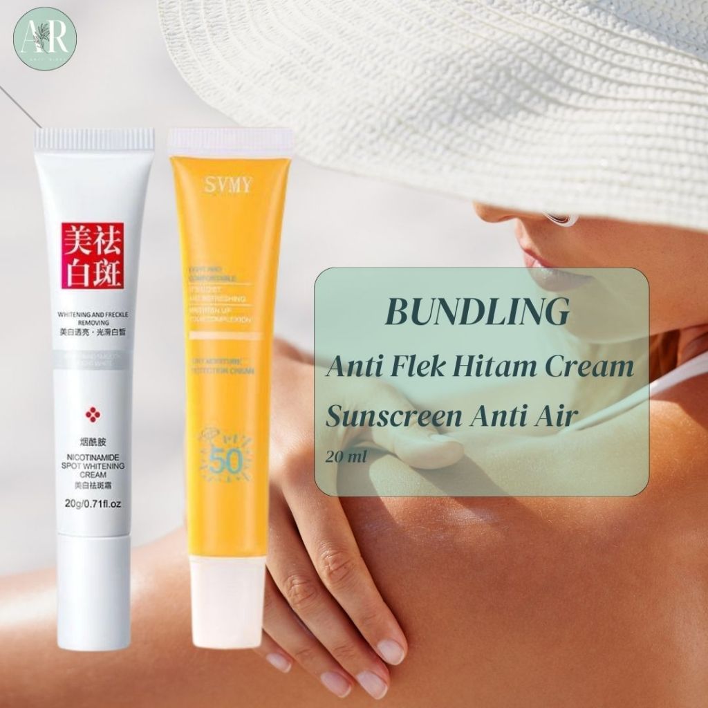 BPOM 2in1 GLOWING KIT Krim Anti Keriput/Salep Penghilang Flek, Lameila SVMY Mini Sunscreen Wajah Kri