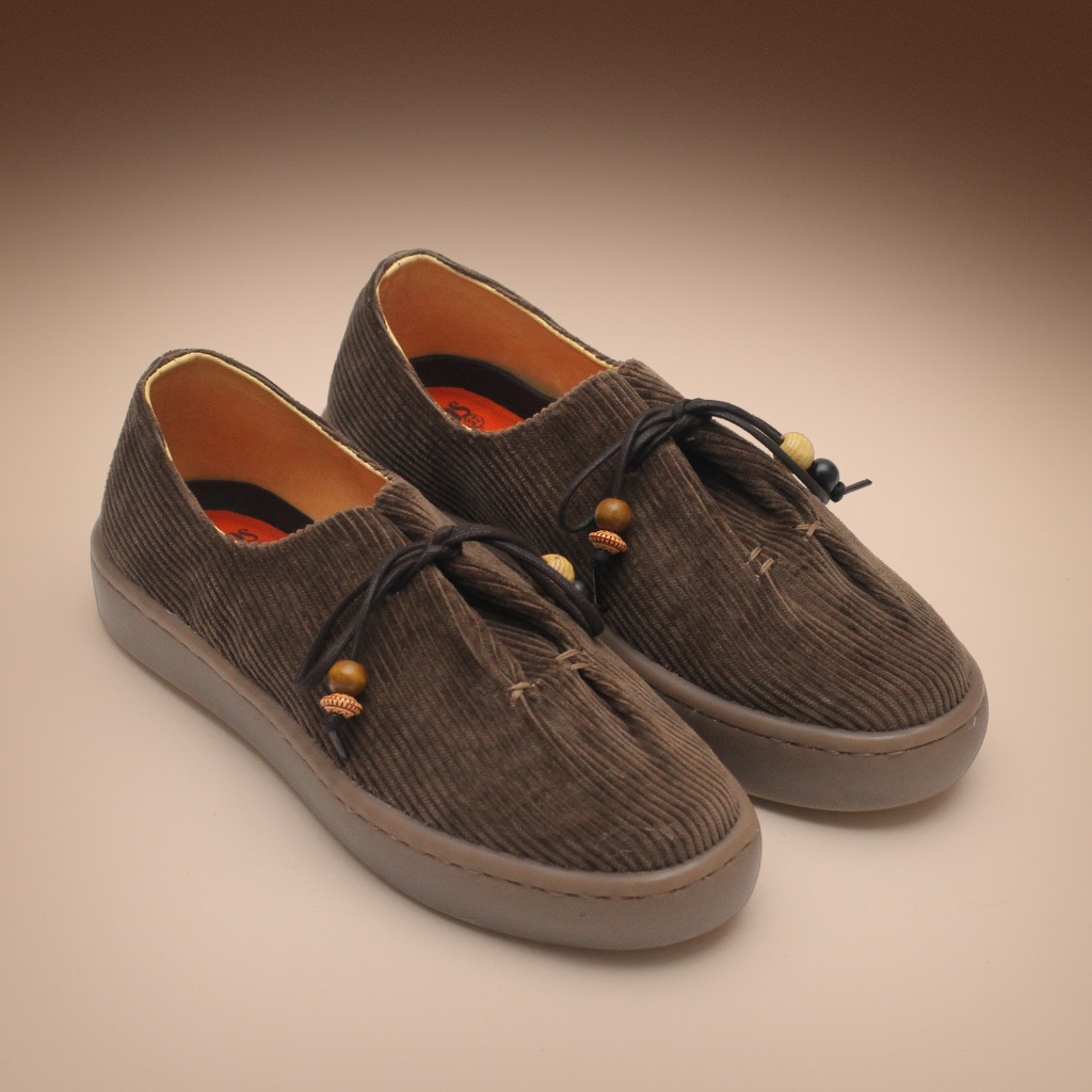 Sepatu Sneakers Kulit Pria Exodos57 - Maroso Brown