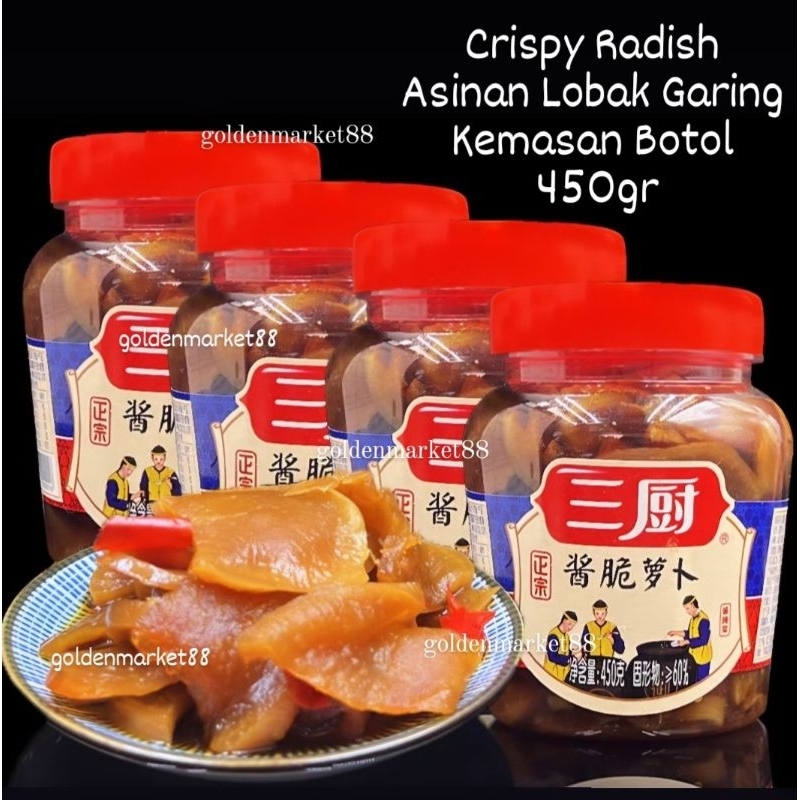 

450G ASINAN LOBAK GARING CAIPO KEMASAN BOTOL CRISPY RADISH PICKLED THE BEST ENAK GARING 450GR