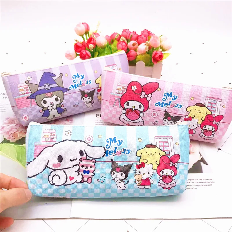 

Tempat Pensil Besar Anak Sekolah Motif Kartun Karakter Sanrio Kuromi Cinnamoroll Melody / Kotak Pensil Gambar Kartun Sanrio Bahan Kulit Sintetis PU