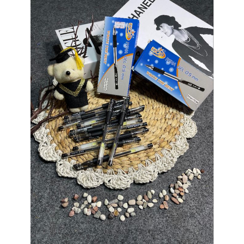 

Esco pena gel 0,5 12 pc pena minyak pena cair alat sekolah pena wet tidak luber