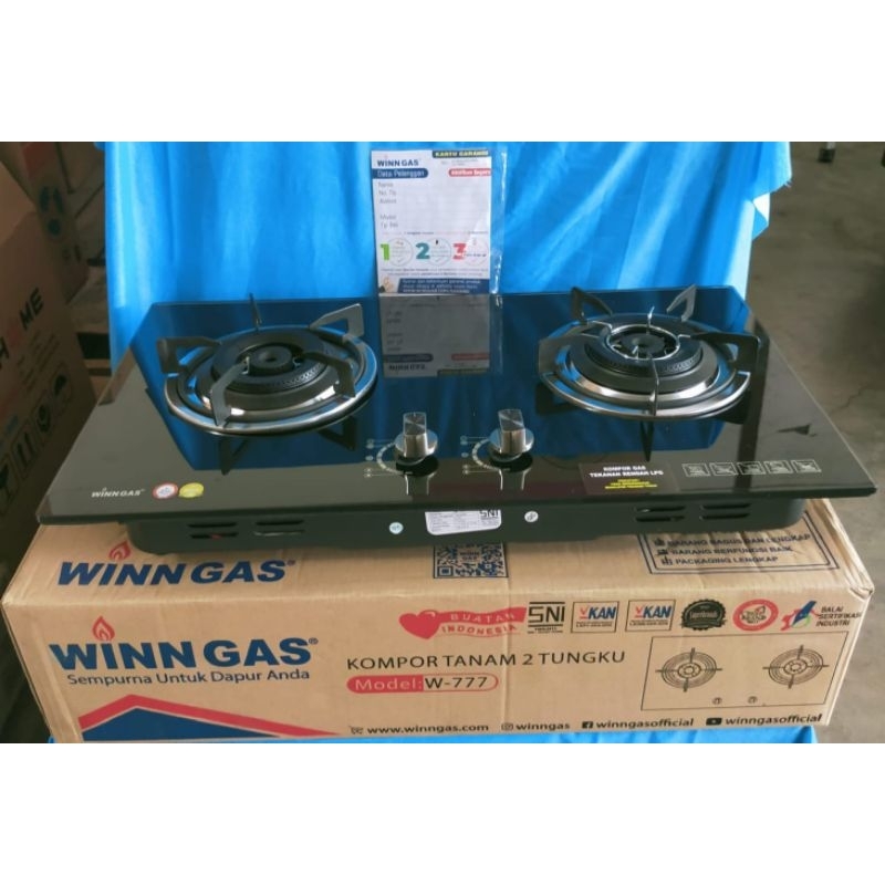 Kompor gas tanam 2 tungku winn gas