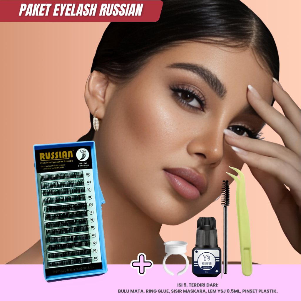 PAKET EYELASH EXTENSION RUSSIAN / PAKET TANAM BULU MATA BERCABANG
