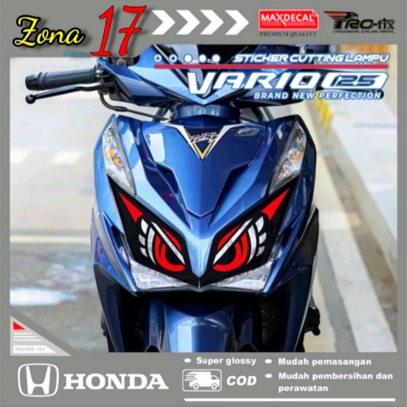 stiker lampu vario 125 old/sticker variasi lampu vario old 125cc