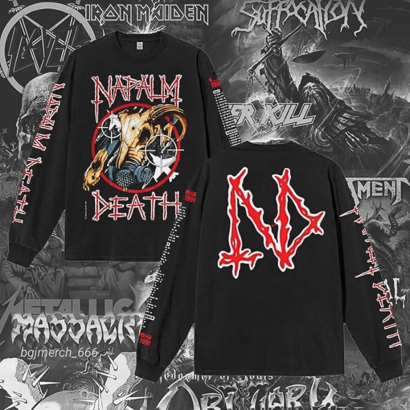 Kaos Longsleeve.Napalm death Us tour 91