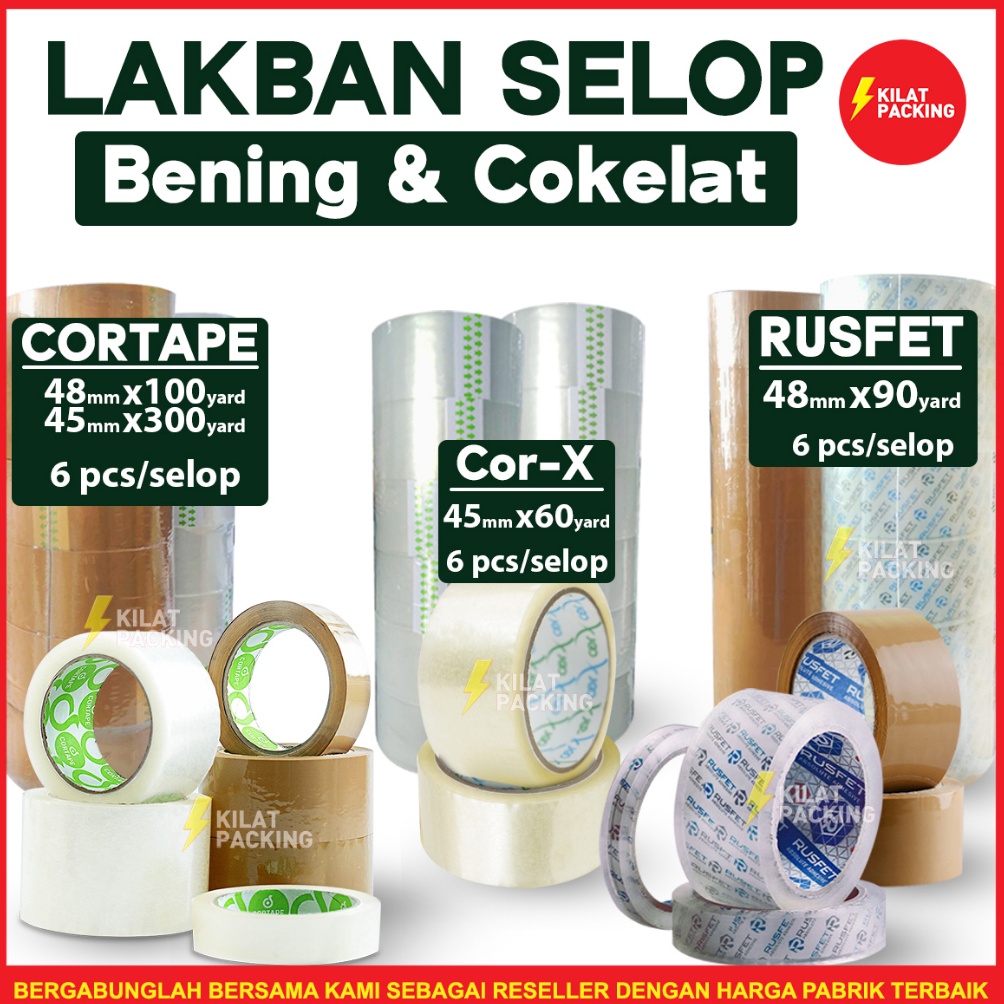 

KODE J13Y Lakban Cortape Plakban Selotip Lakban Ekonomis Termurah Selop