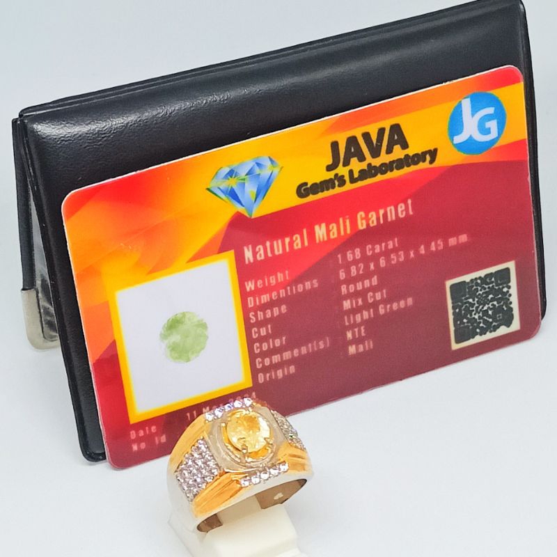 Cincin Natural Mali Garnet + Memo