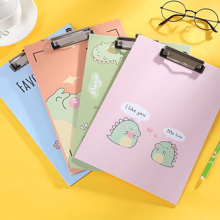 

Top Now Papan tulis kartun A4 dengan klip folder lucu Tempat kertas tes papan klip siswa A4