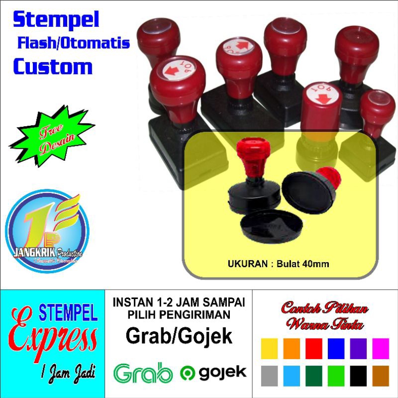 

stempel flash otomatis ukuran sedang