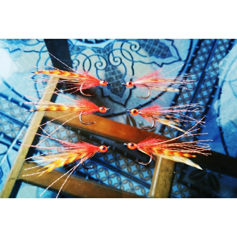 umpan pancing ampuh / sabiki bulu ayam burik ( 1 mata kail no.7 chinu carbon 1053 )