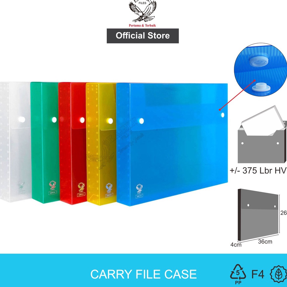 

Paling Trending Carry File Box Transparan EAGLE Files F4 Folio Tebal 4 Cm Tas Dokumen Map Dokumen 2 Kancing