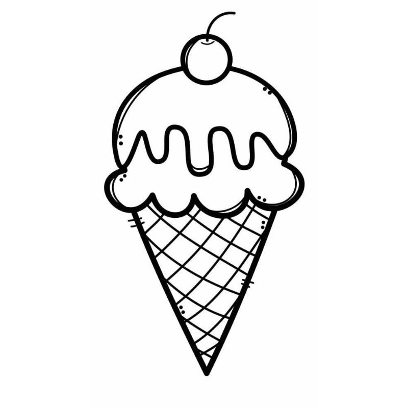 GAMBAR MEWARNAI ANAK TK ESKRIM BUNGA