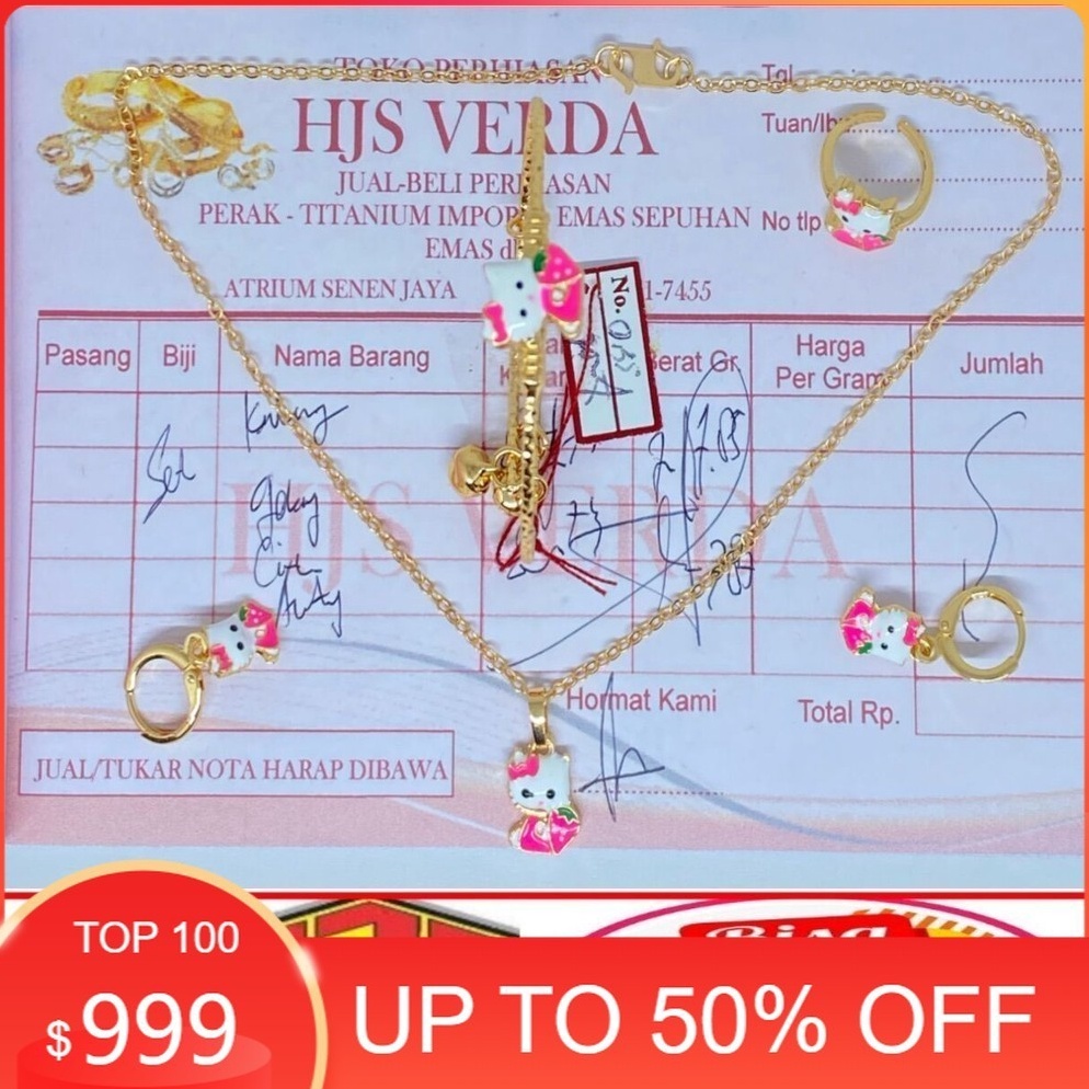 11 MALL BISA JUAL LAGI Lagi Viral di Hongkong Kalung set anak terbuat dari koin berlapis emas 24k an