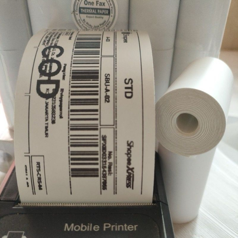 

kertas thermal stiker label 58x30 1 Pack isi 10 struk resi pengiriman