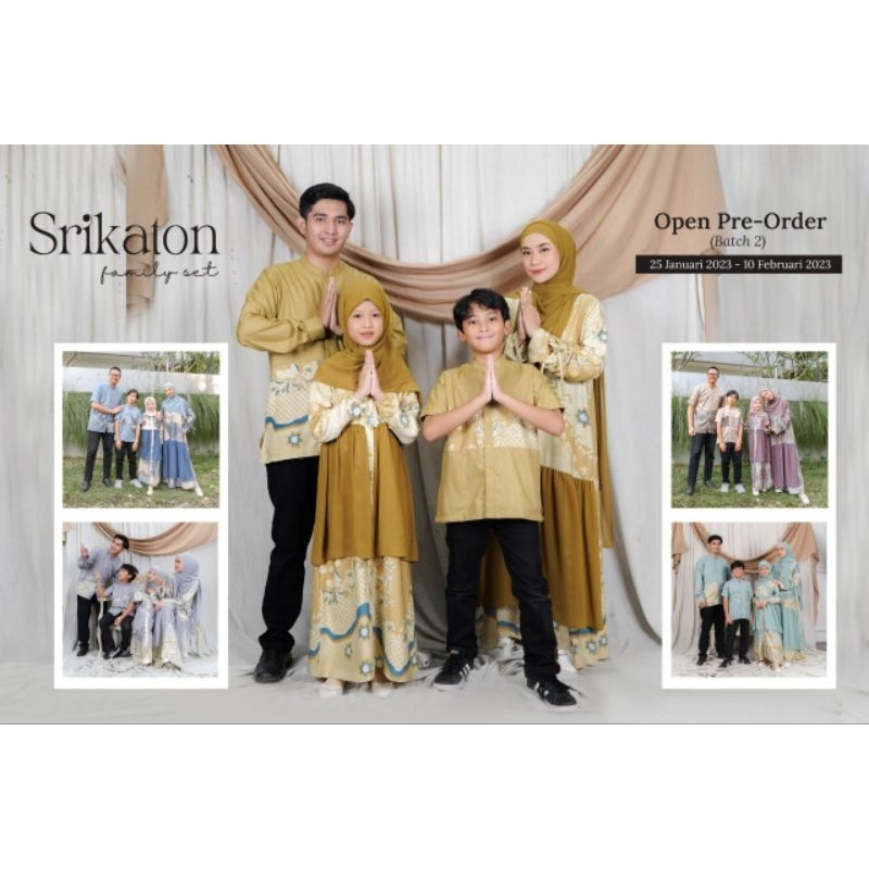 Zizara - Srikaton Couple Dress Gamis dan Kemko Kemeja Koko