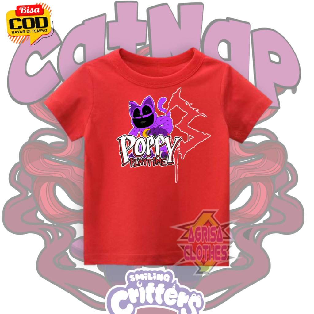 Kaos Atasan Anak Popy Playtime Catnap