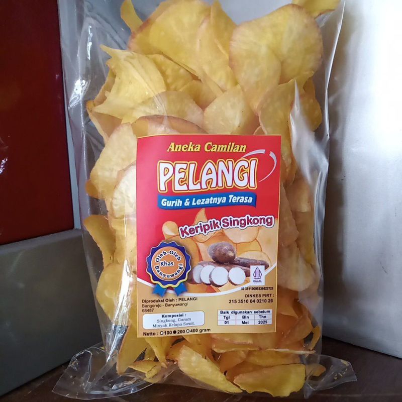 

Keripik Singkong Pelangi Asin Gurih 200g