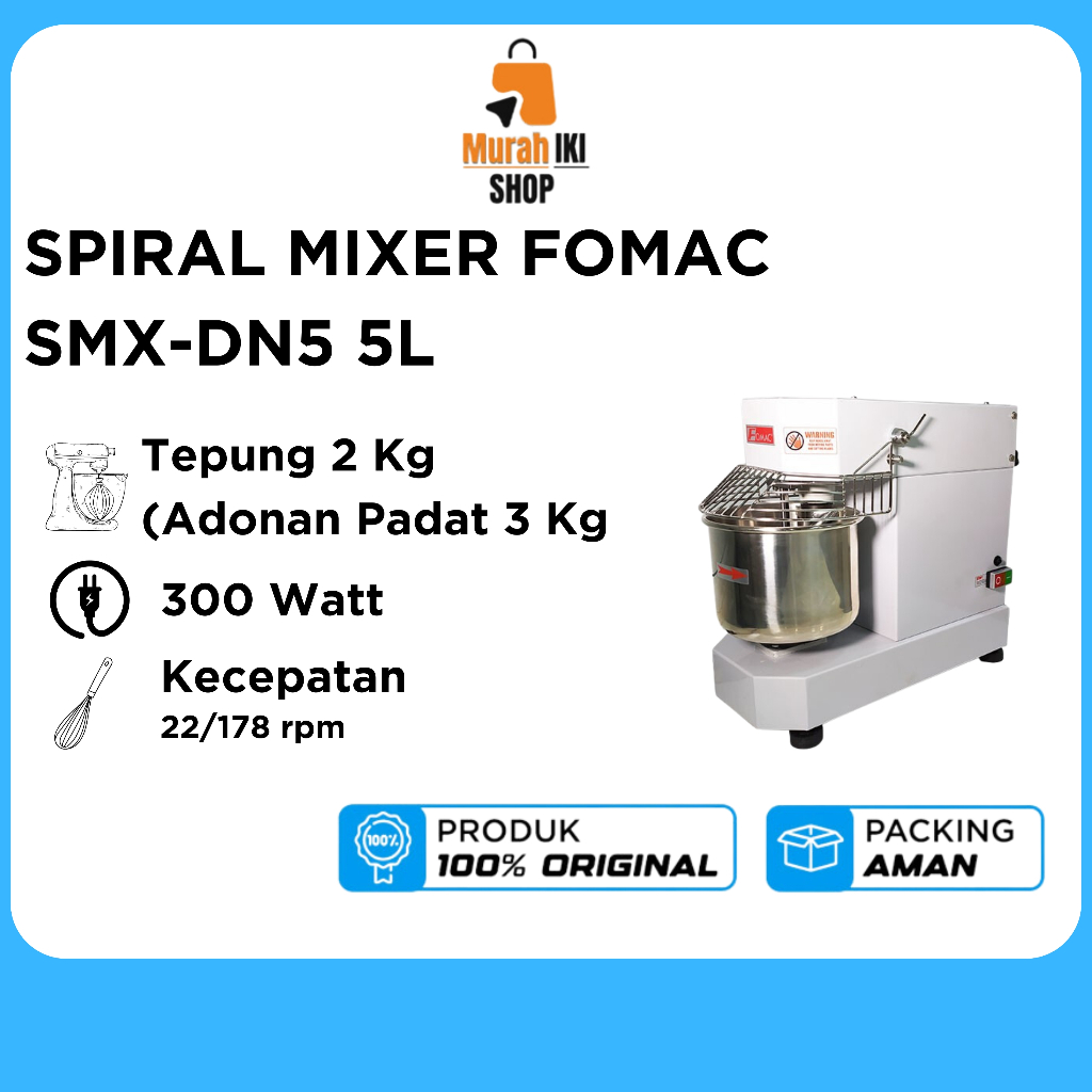 SPIRAL MIXER FOMAC SMX-DN5 5L