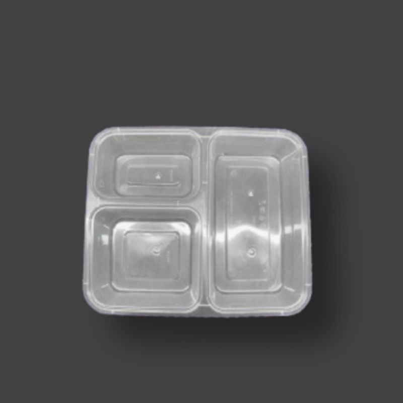 Promo THINWALL VICTORY Bento 3 Sekat Tempat Makan Plastik [25pcs]