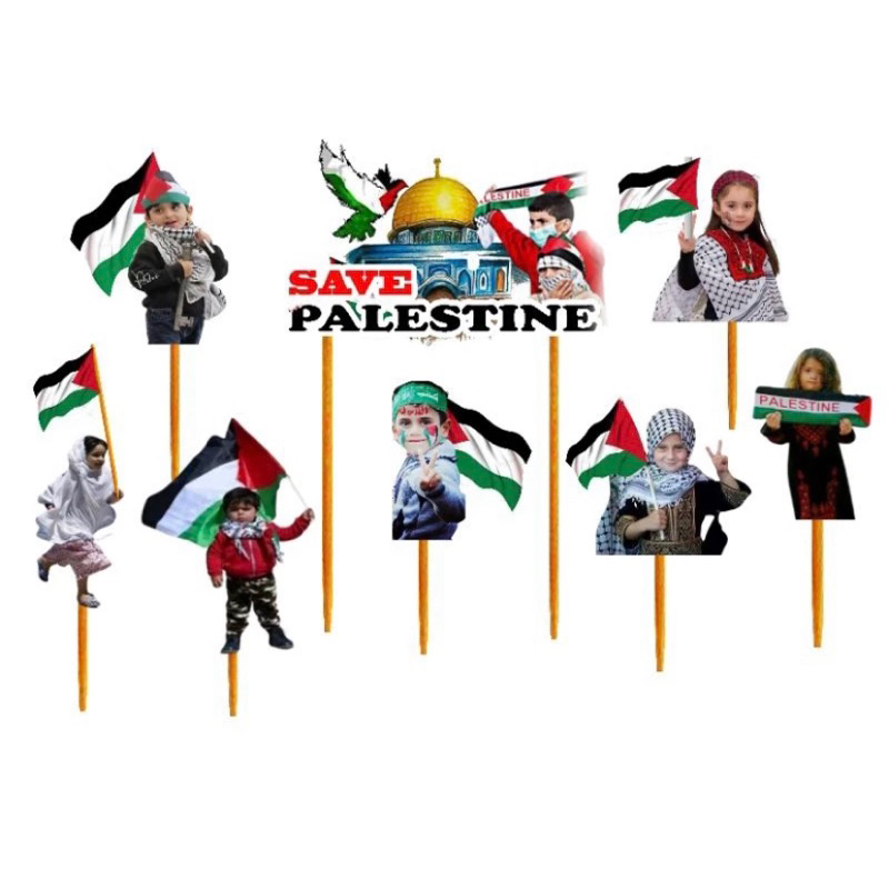 TOPER KARAKTER PALESTINE HIASAN TUSUK KUE ULANG TAHUN
