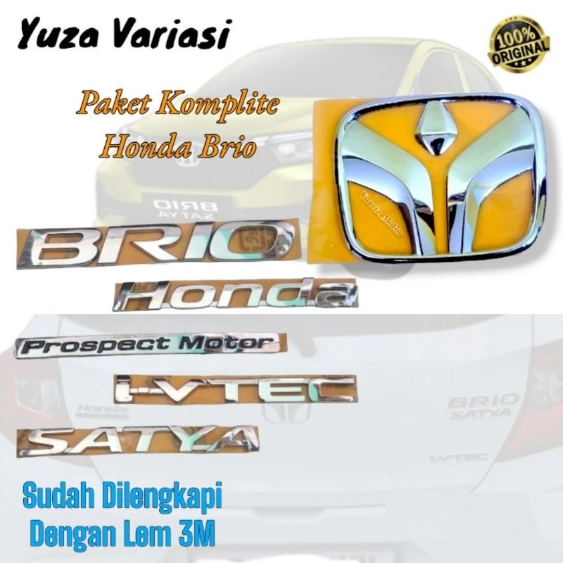 EMBLEM LOGO BRIO ORIGINAL HONDA BRIO/EMBLEM BAGASI HONDA BRIO/EMBLEM LOGO HONDA BRIO COMPLITE