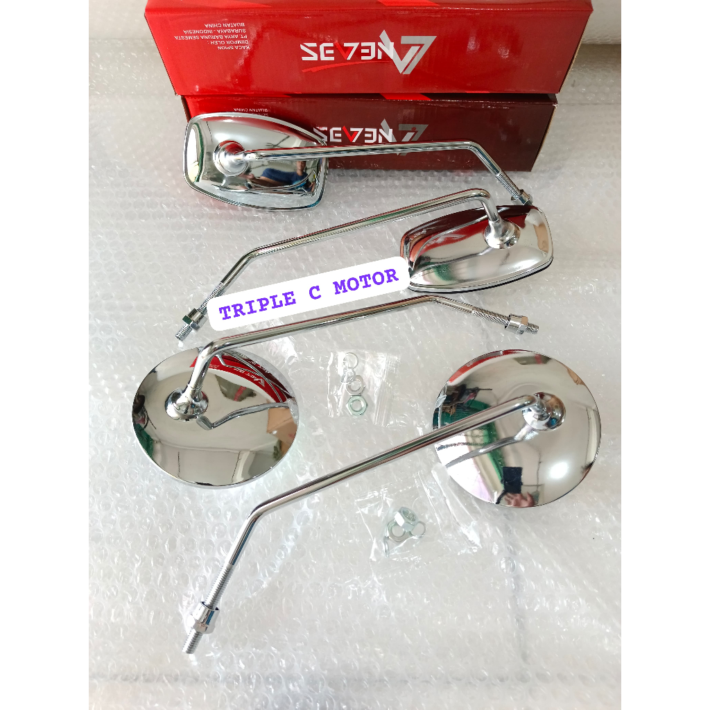 Spion RETRO PANJANG c70 honda c50 c90 pispot Kotak dan c100 c102 drat 12 unyil Sepeda listrik dan Ve